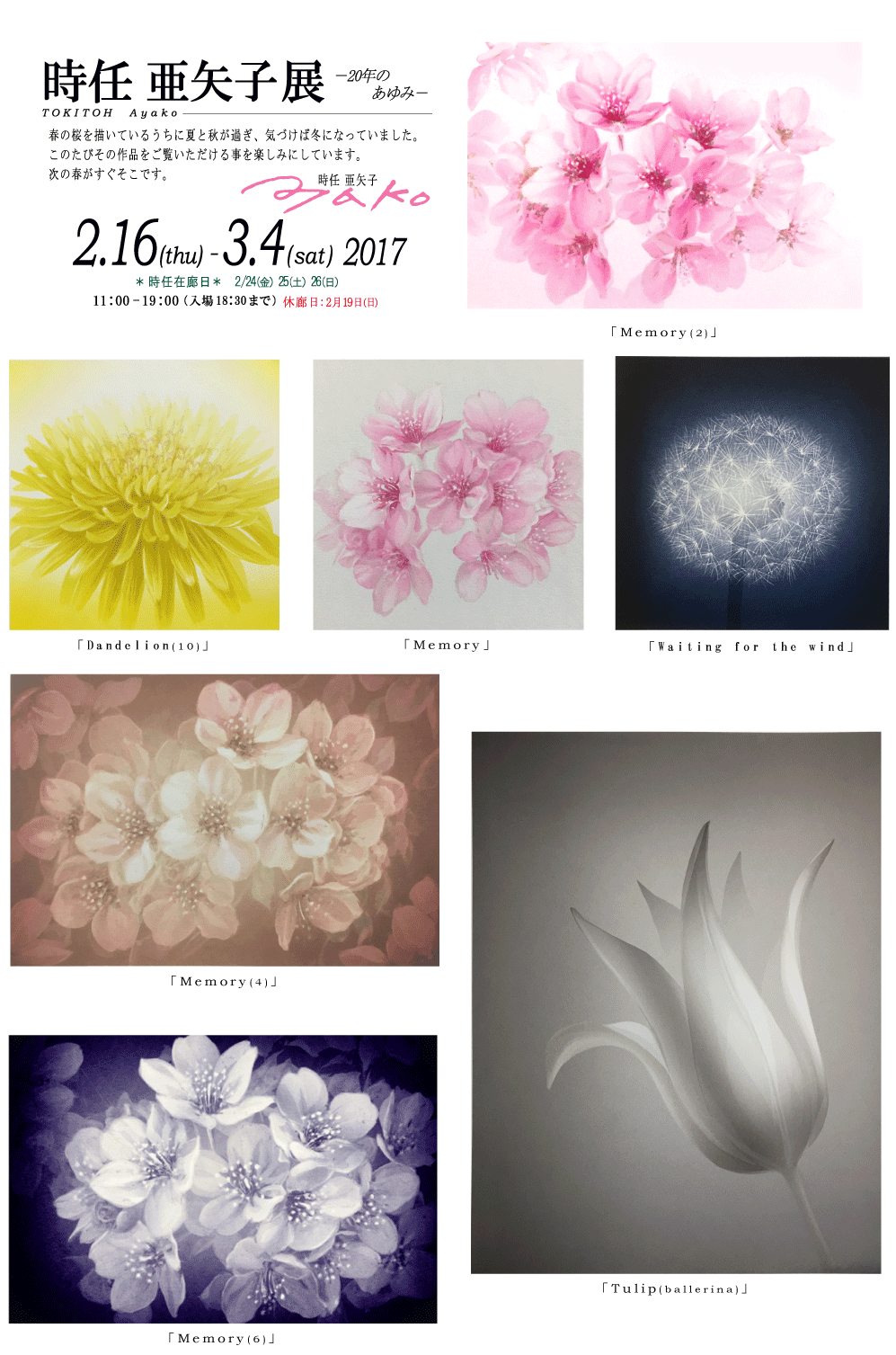 2017年2月時任亜矢子展