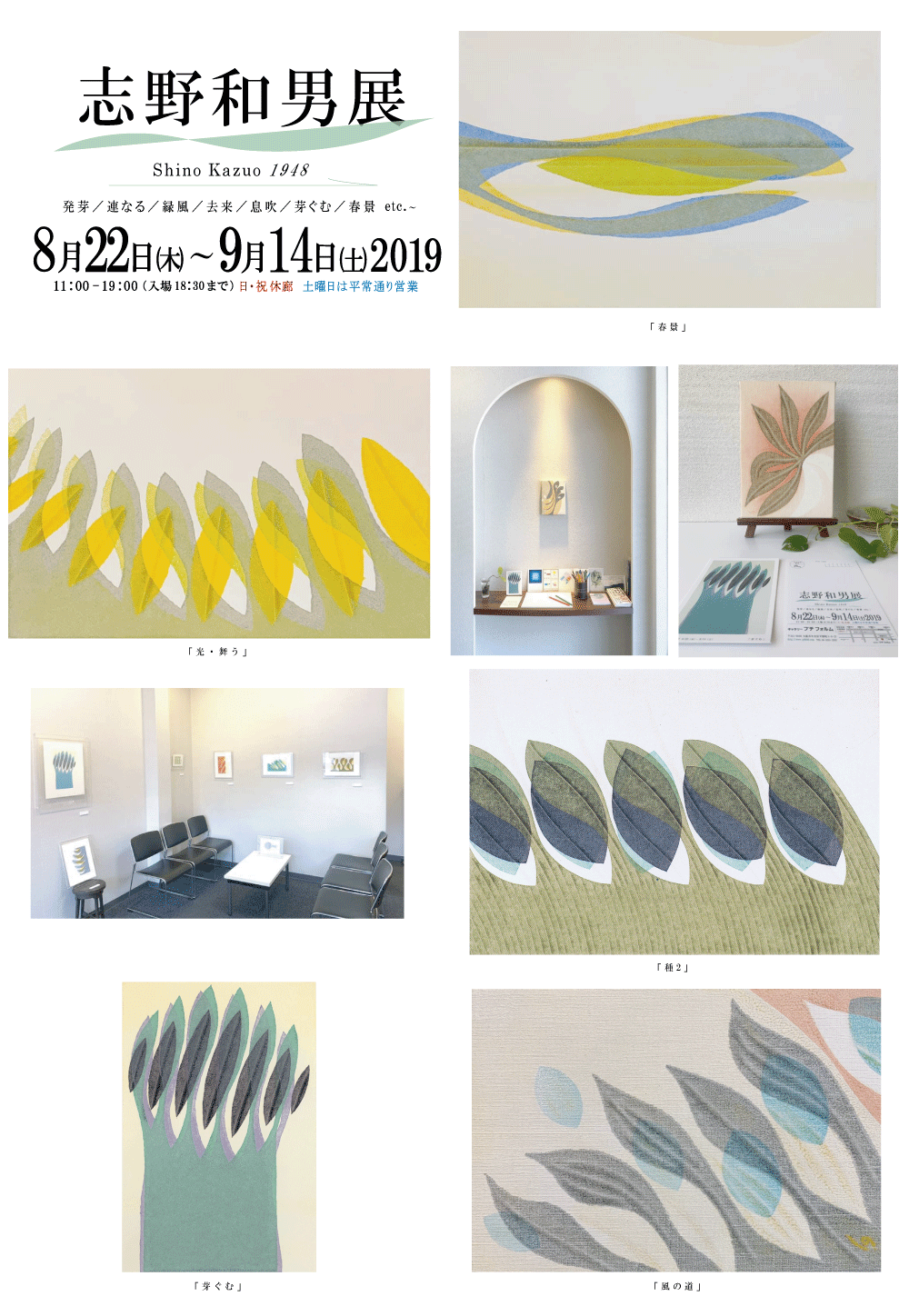 2019年8月志野和男展